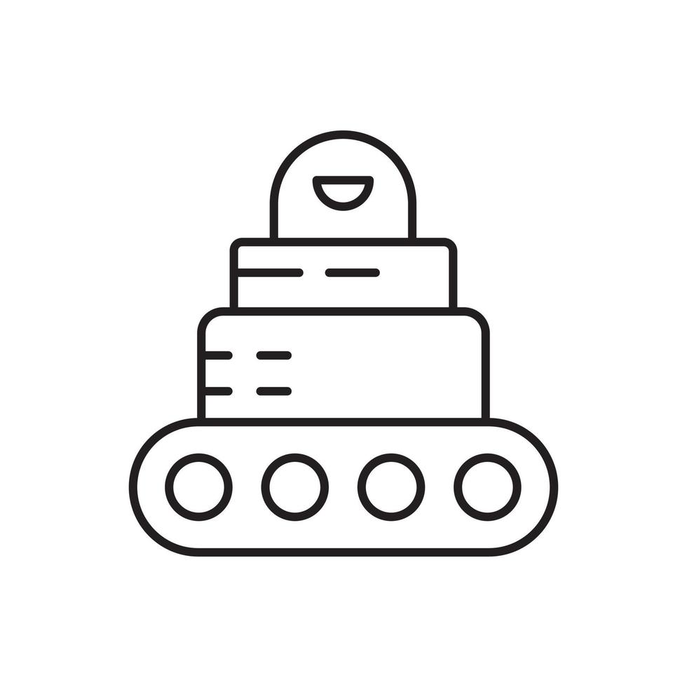 Robot, car icon - Vector. Artificial intelligence on white background vector