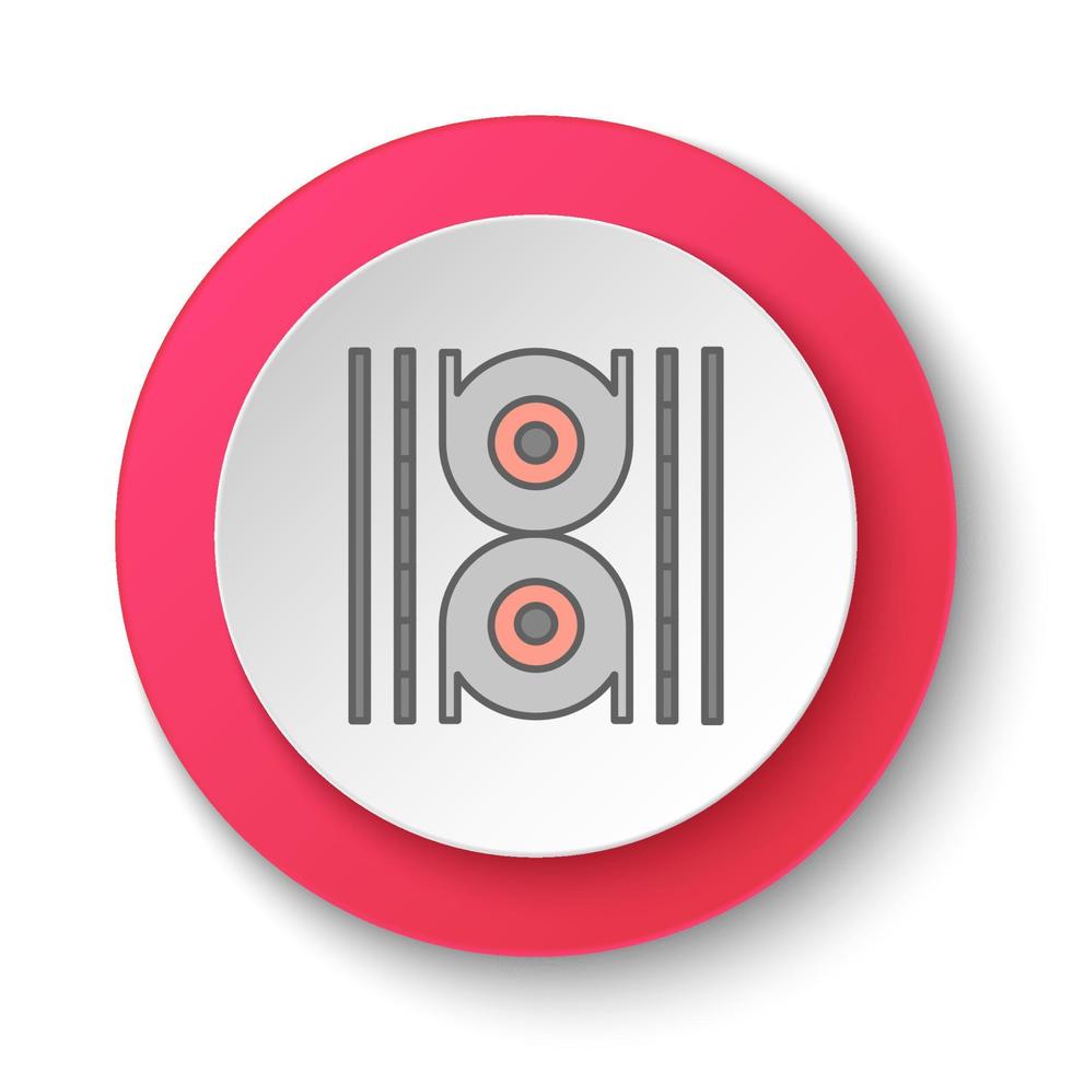 Computer, down, shut, smart, brain, man icon - Vector. Artificial intelligence neumorphic style vector icon on white background