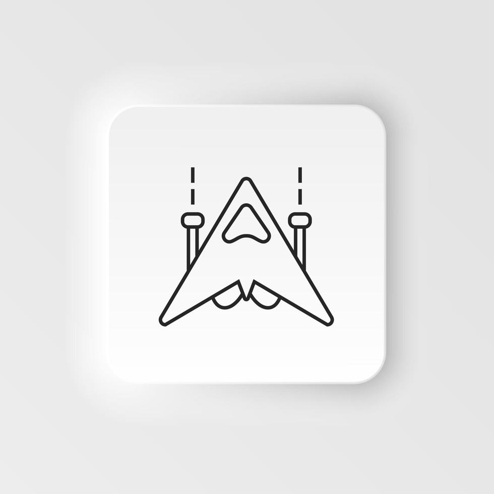 Rocked ship, spacecraft, retro neumorphic style vector icon. Neumorphism style. Rocked ship, spacecraft retro neumorphic style vector icon. Neumorphism style on white background.
