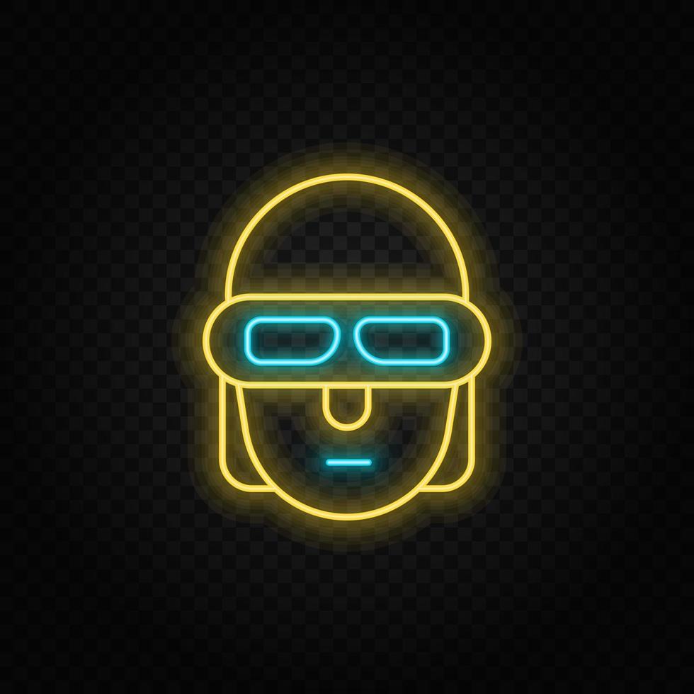 terminator, smart paper style, icon. Grey color vector background- Paper style vector icon,