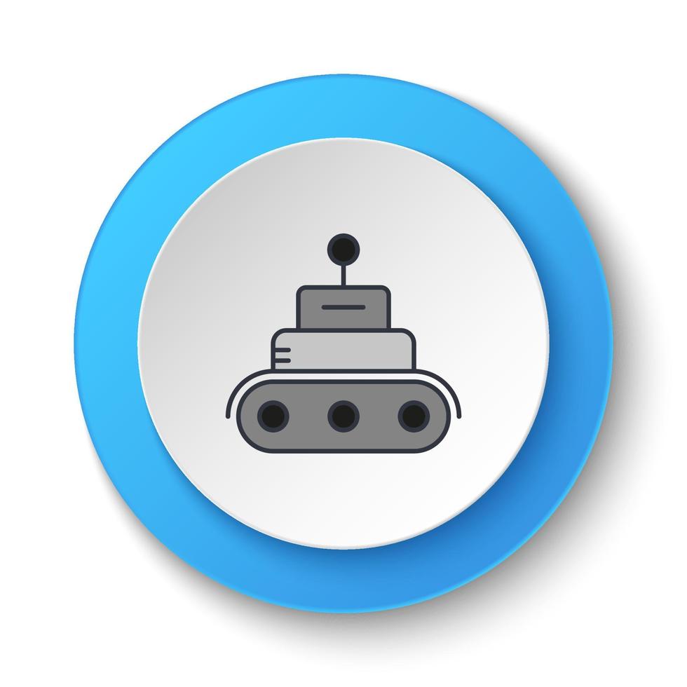 Round button for web icon. gps, smart, location. Button banner round, badge interface for application illustration on white background vector