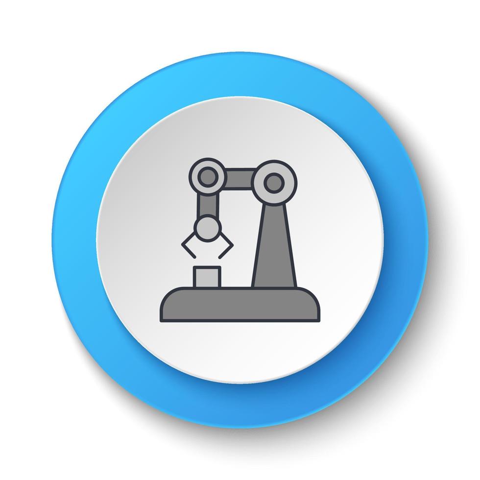 Round button for web icon. gps, smart, location. Button banner round, badge interface for application illustration on white background vector