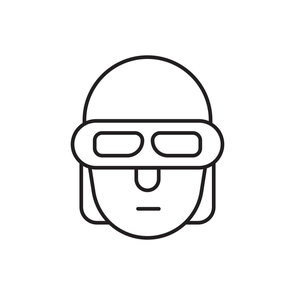Terminator, smart icon - Vector. Artificial intelligence on white background vector