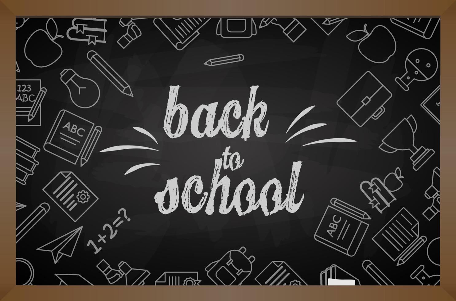 Back to school, vector Eps10 image. Vector illustration.
