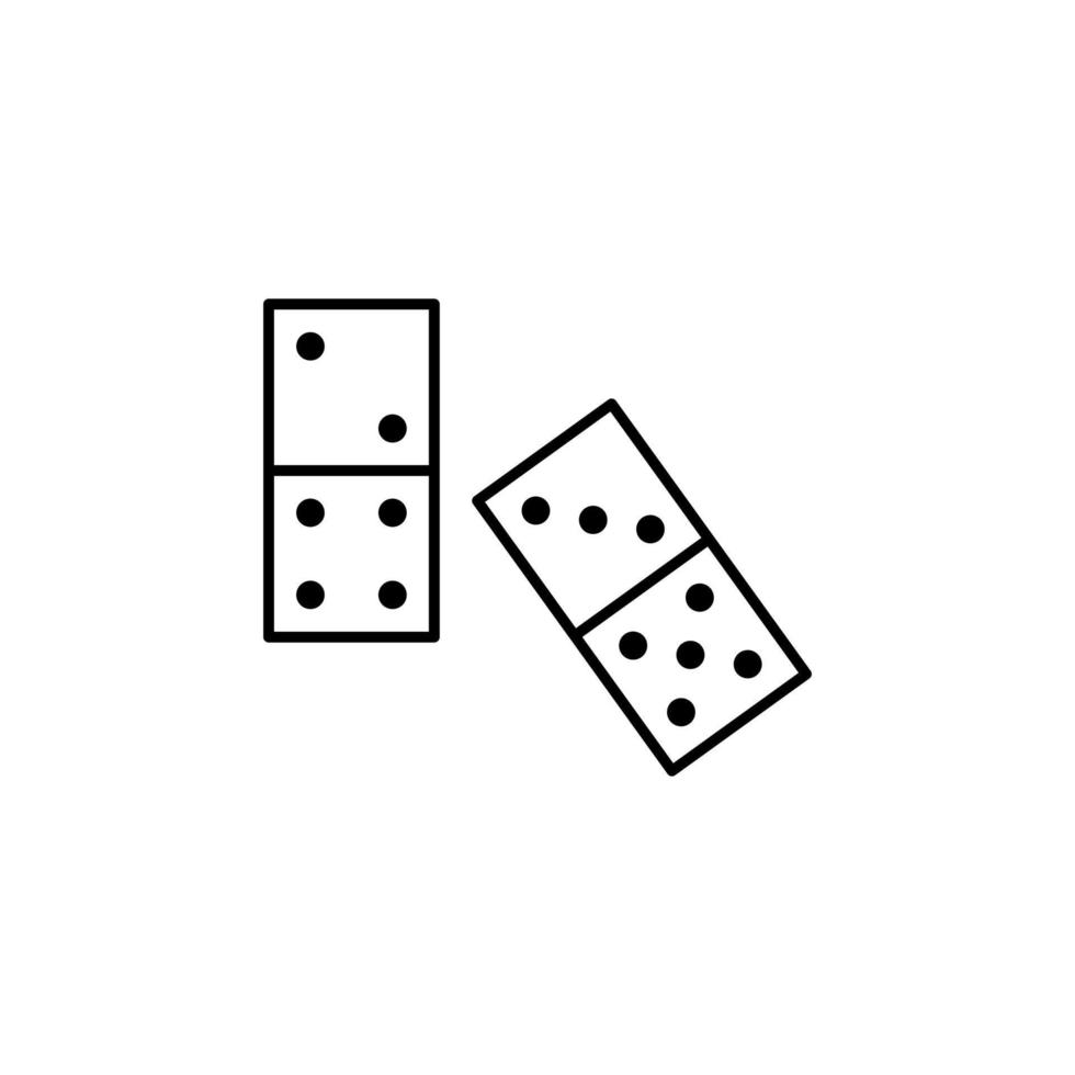 Domino, retro, arcade icon. On white background. Domino retro arcade icon vector