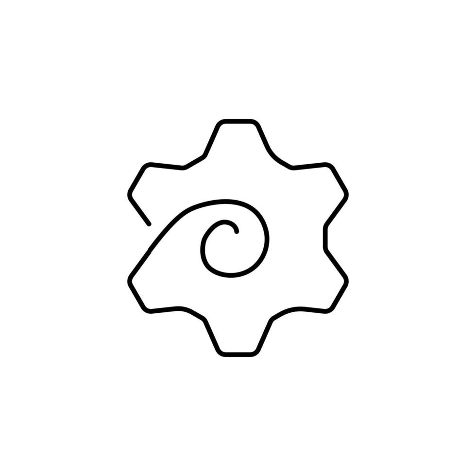 One continuous line illustration of moving gears wheels. Three cogwheels connected by one line. Editable stroke. Suitable for business concept, background element. Symbol of teamwork, development vector