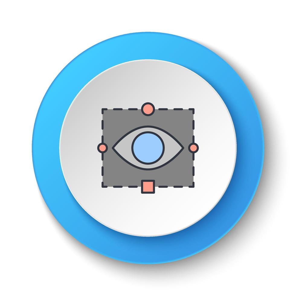 Round button for web icon. gps, smart, location. Button banner round, badge interface for application illustration on white background vector