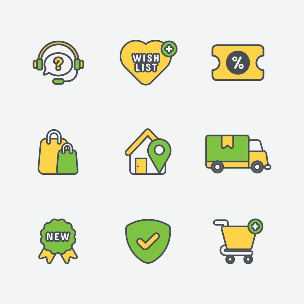 Set of E Commerce Icons vector