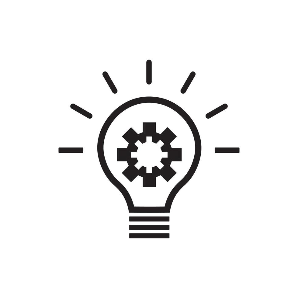 The light bulb is full of creative ideas, analytical thinking. Light bulb icon vector. illustration symbol idea. vector