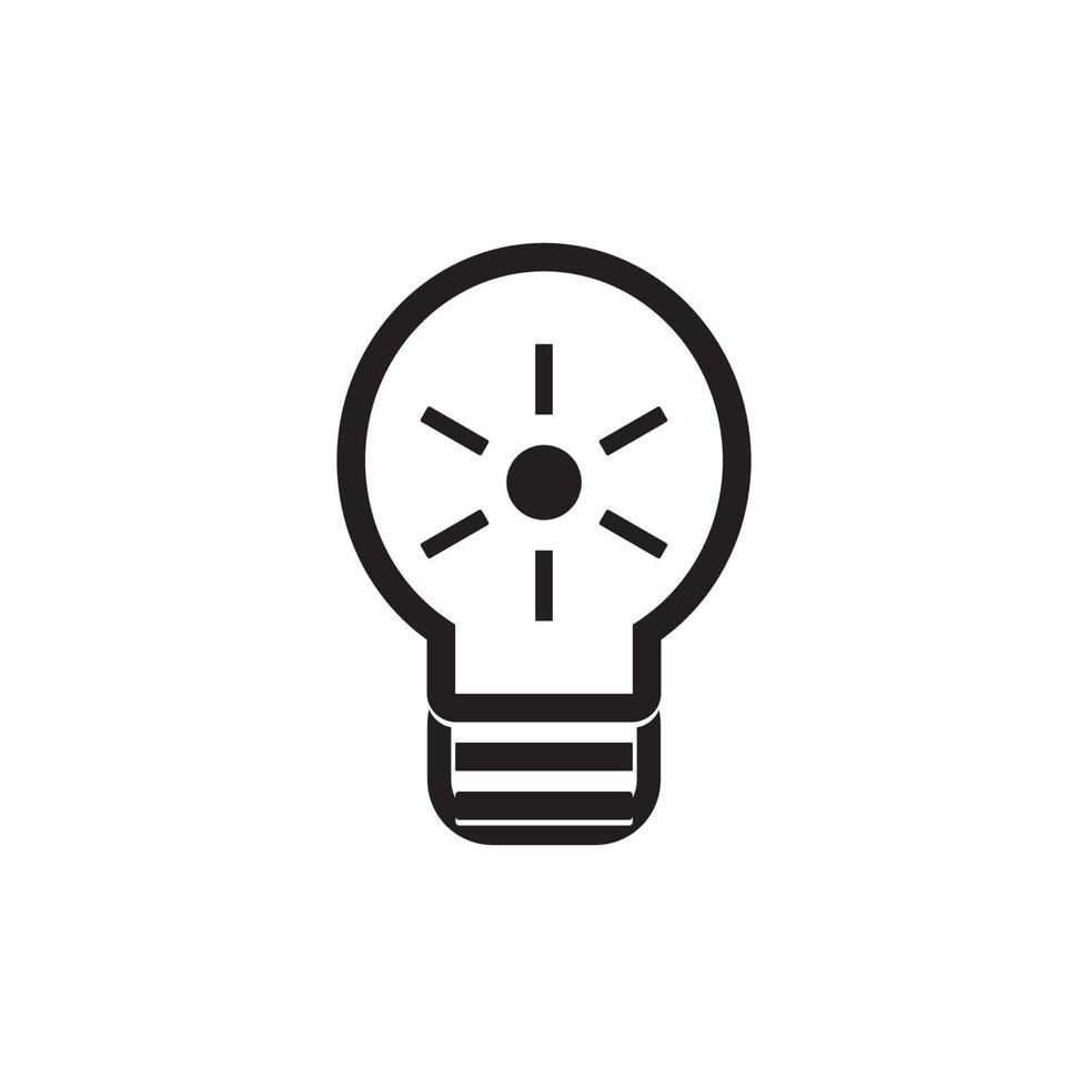 The light bulb is full of creative ideas, analytical thinking. Light bulb icon vector. illustration symbol idea. vector