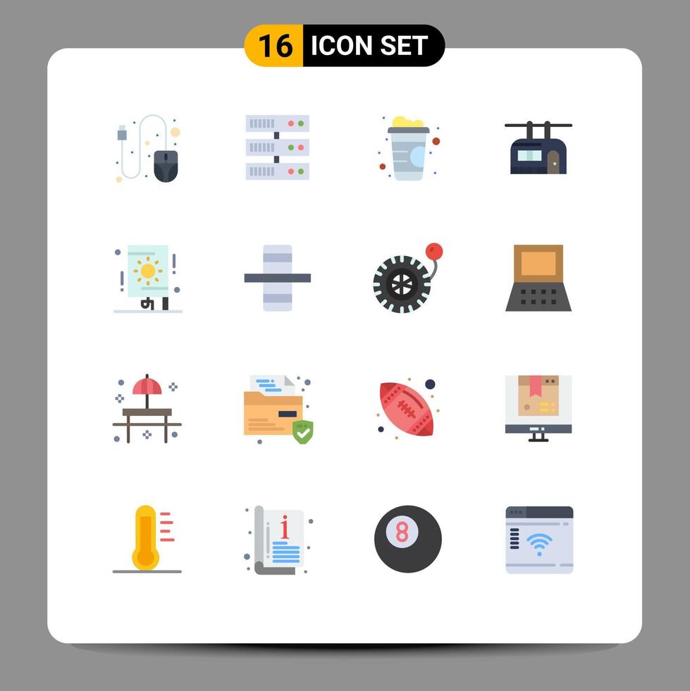 16 Universal Flat Colors Set for Web and Mobile Applications edge fireworks soft drink festival travel Editable Pack of Creative Vector Design Elements