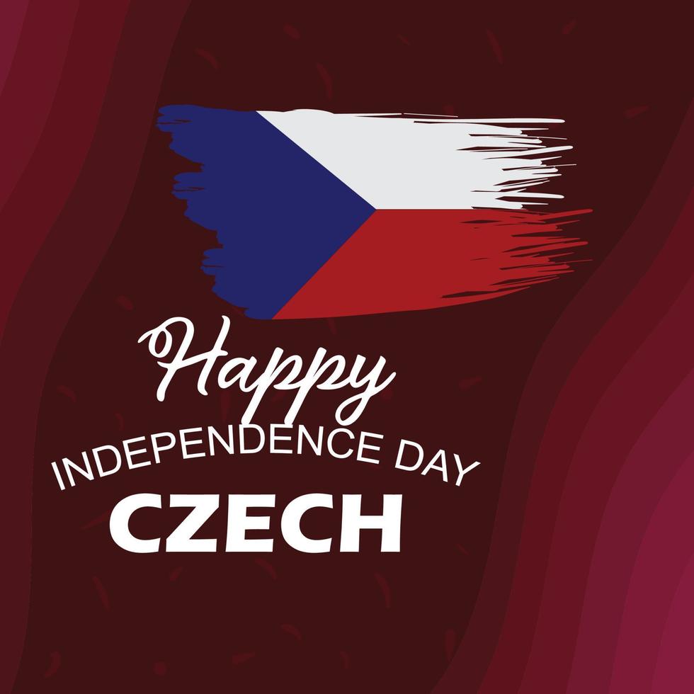 Czech Republic independence day greeting card, banner, vector illustration