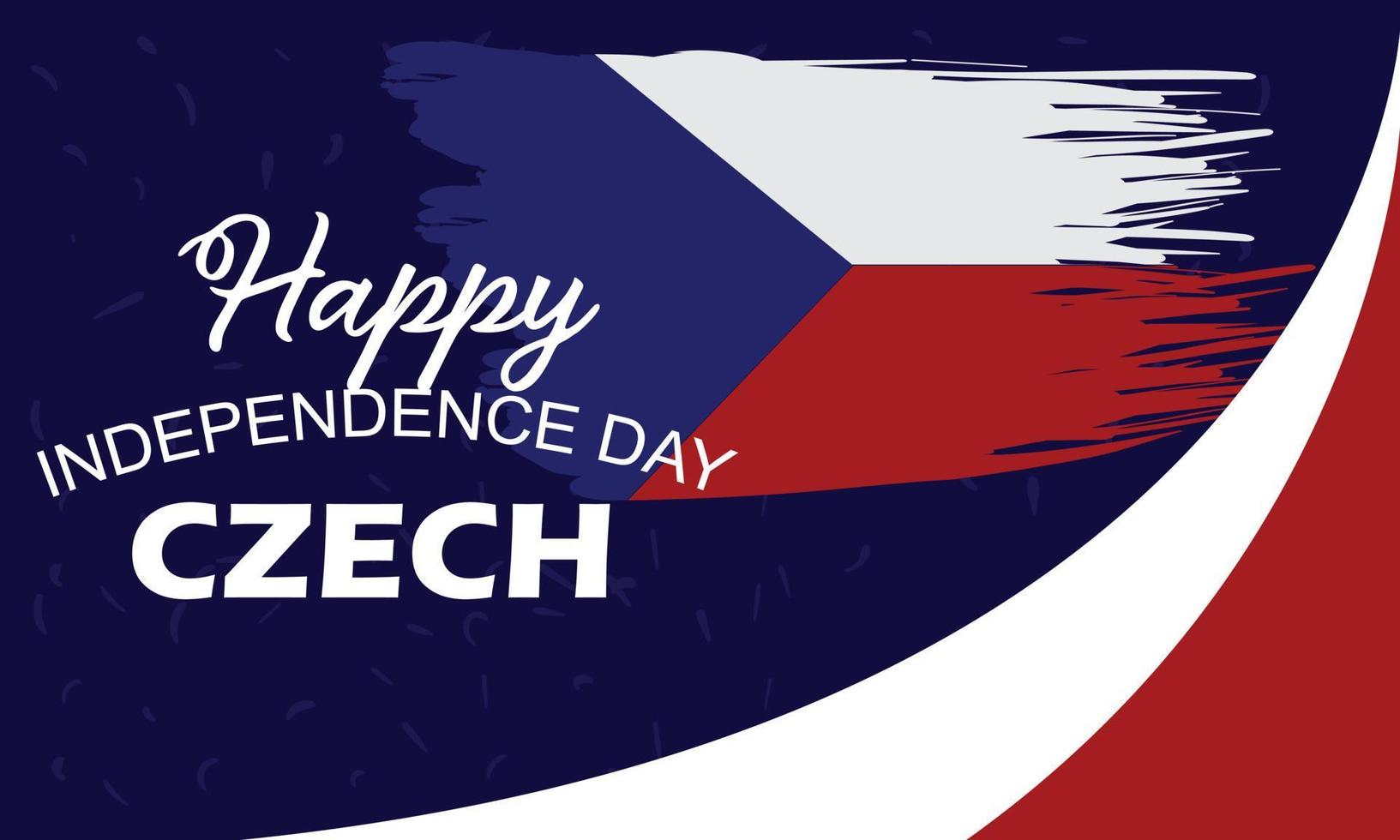 Czech Republic independence day greeting card, banner, vector illustration