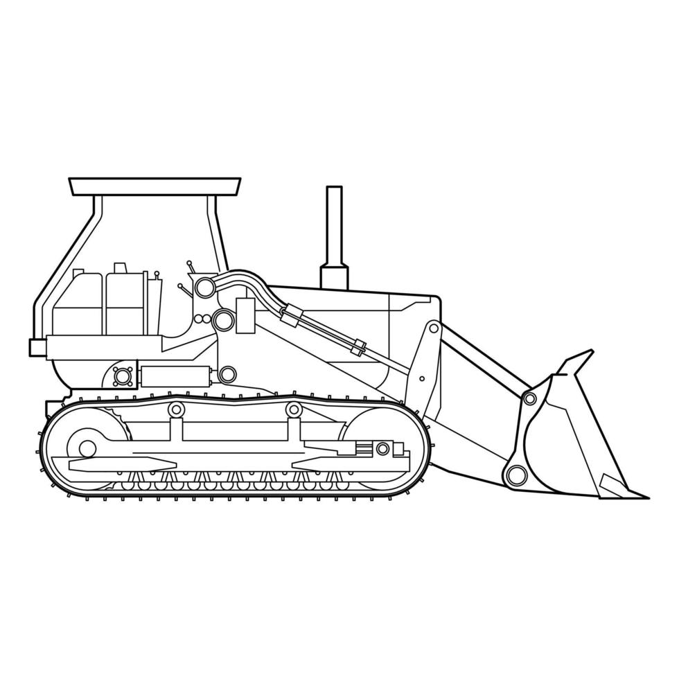 line art drawing for car. Outline vector doodle illustration. Vector eps10.