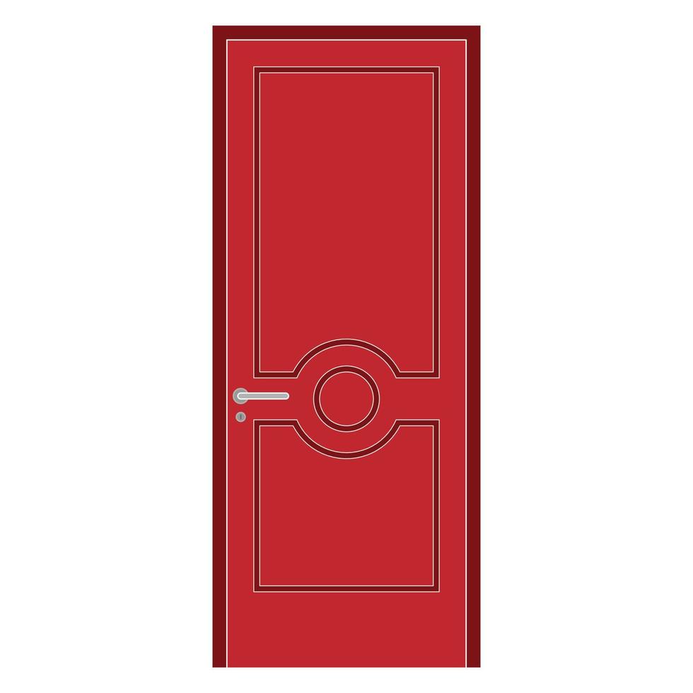 illustration of red door. vector eps10.