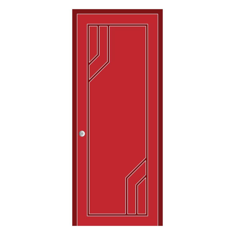 illustration of red door. vector eps10.