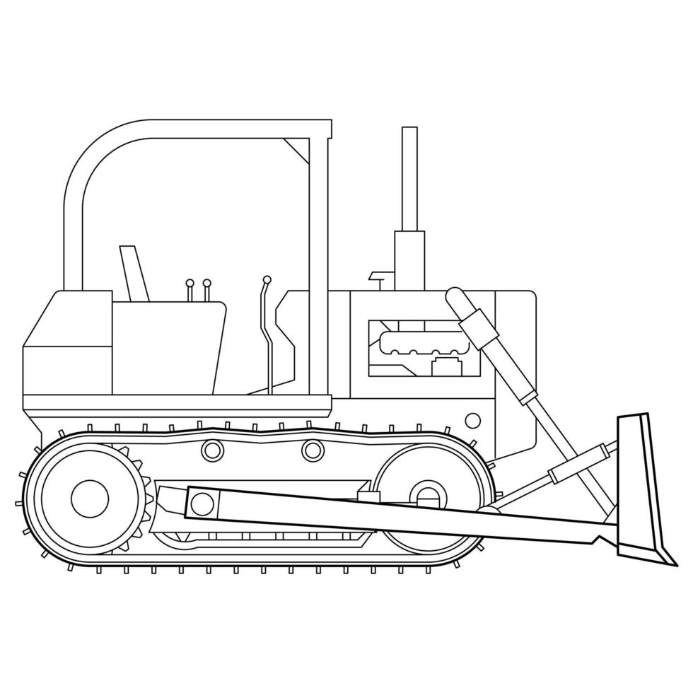 line art drawing for car. Outline vector doodle illustration. Vector eps10.