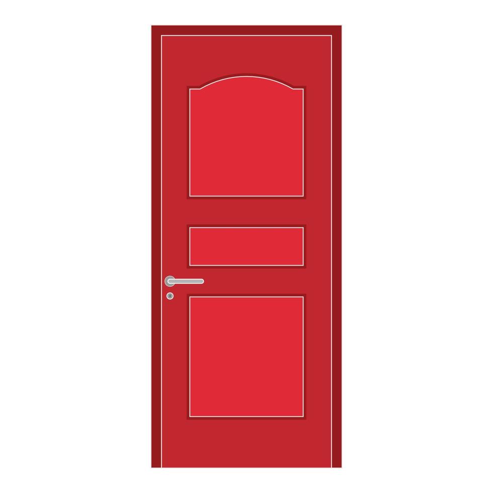 illustration of red door. vector eps10.