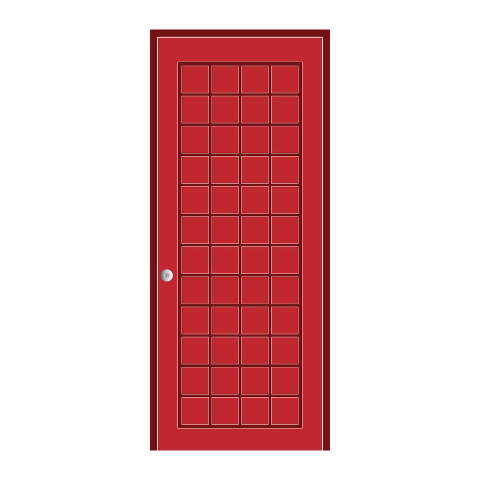 illustration of red door. vector eps10.