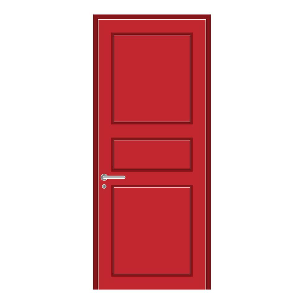 illustration of red door. vector eps10.