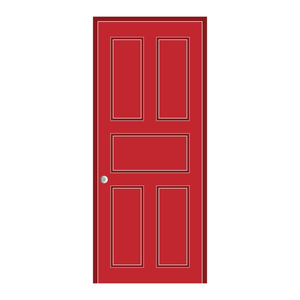 illustration of red door. vector eps10.