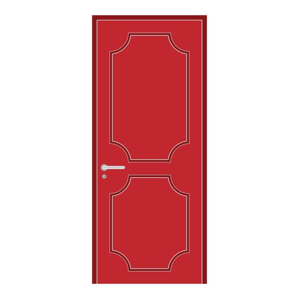 illustration of red door. vector eps10.