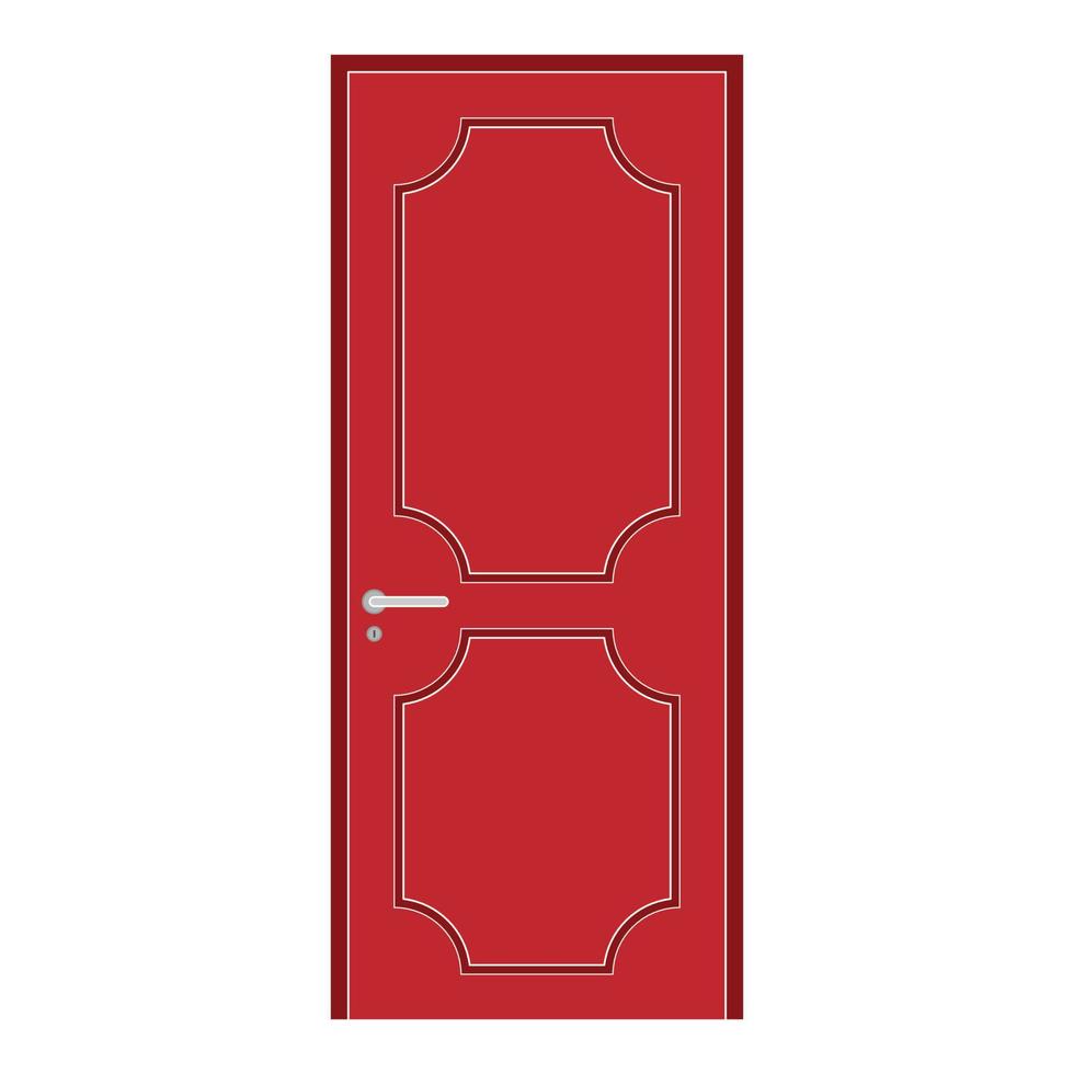 illustration of red door. vector eps10.