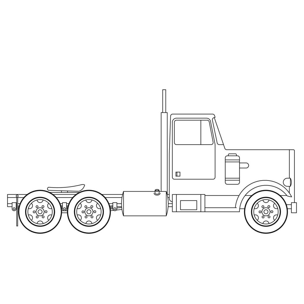 line art drawing for car. Outline vector doodle illustration. Vector eps10.