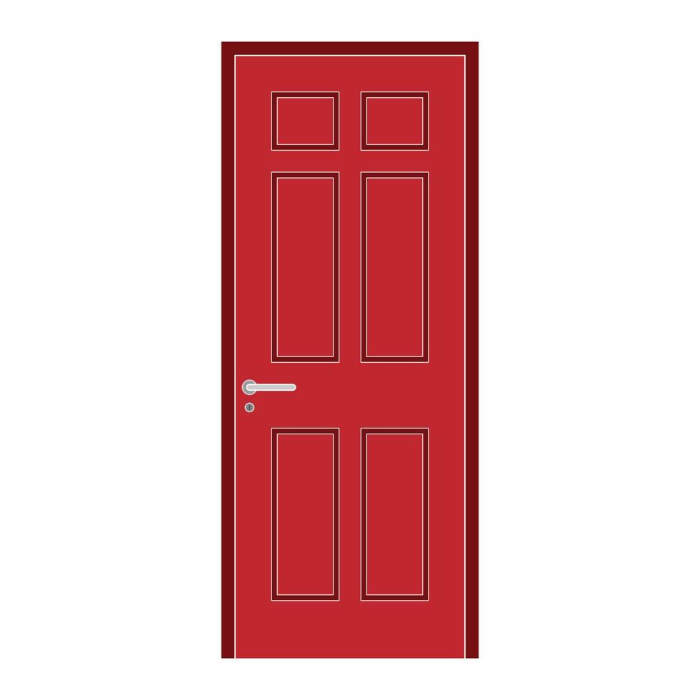 illustration of red door. vector eps10.