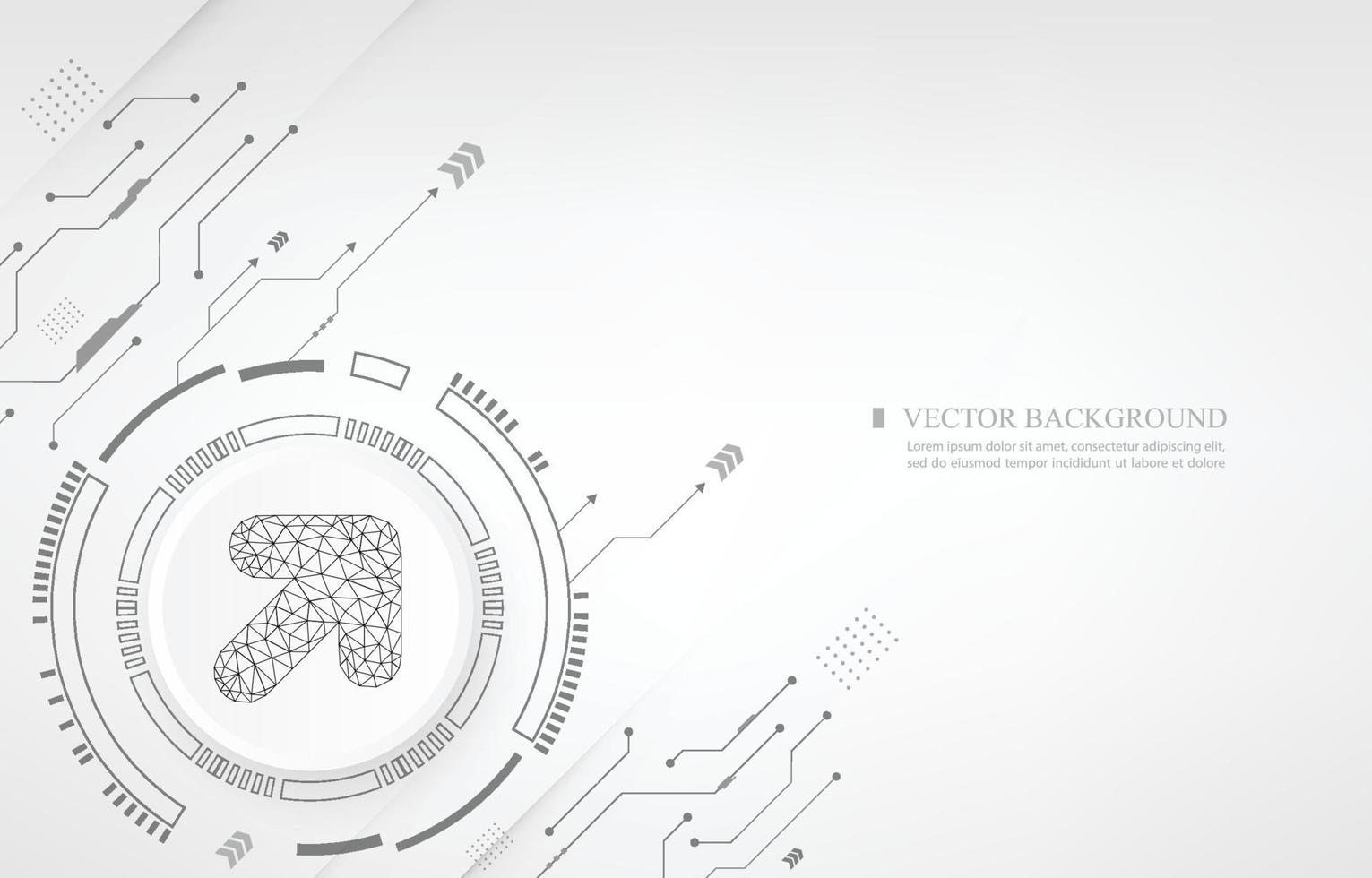 White technology vector background.connection.internet network.speed