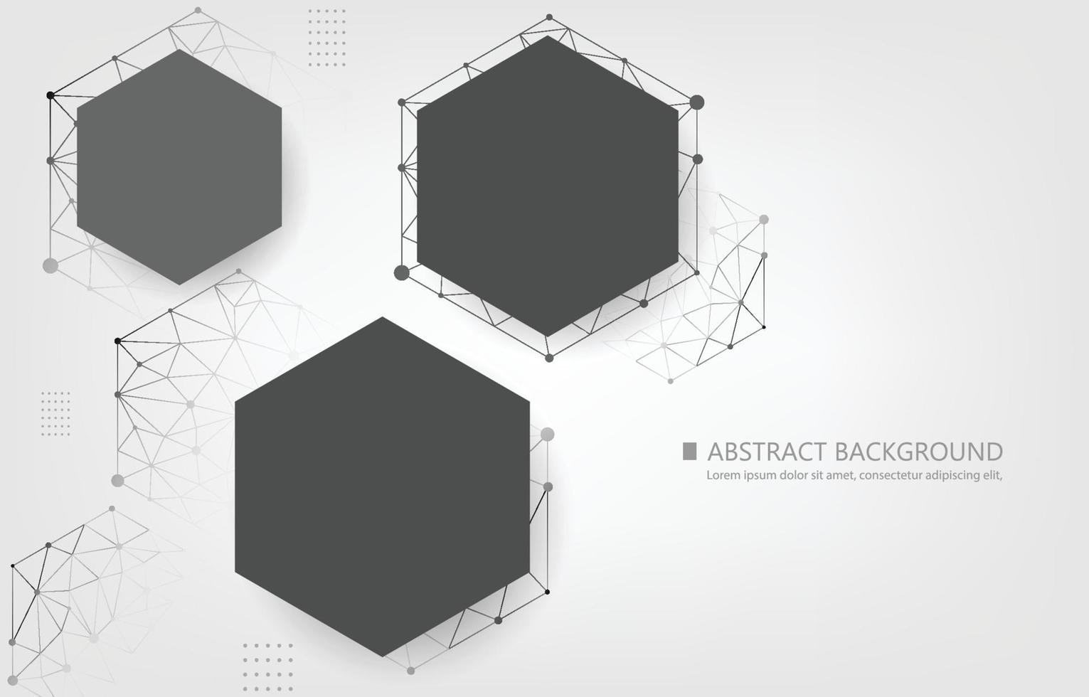 vector geométrico hexágono infografía.fondo blanco.patrón de polígono