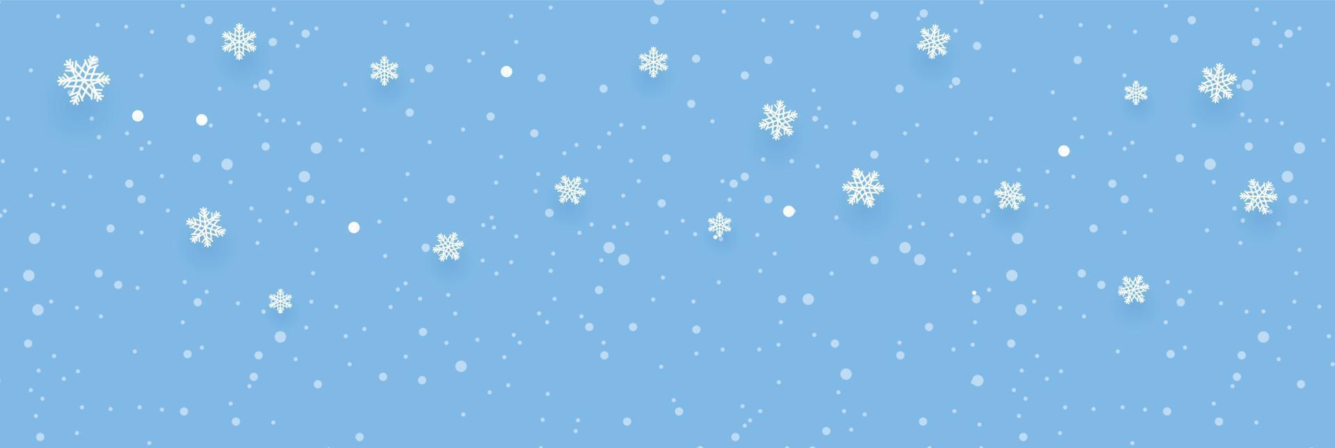 copos de nieve y fondo invernal, afiches navideños, paisaje invernal, diseño vectorial vector