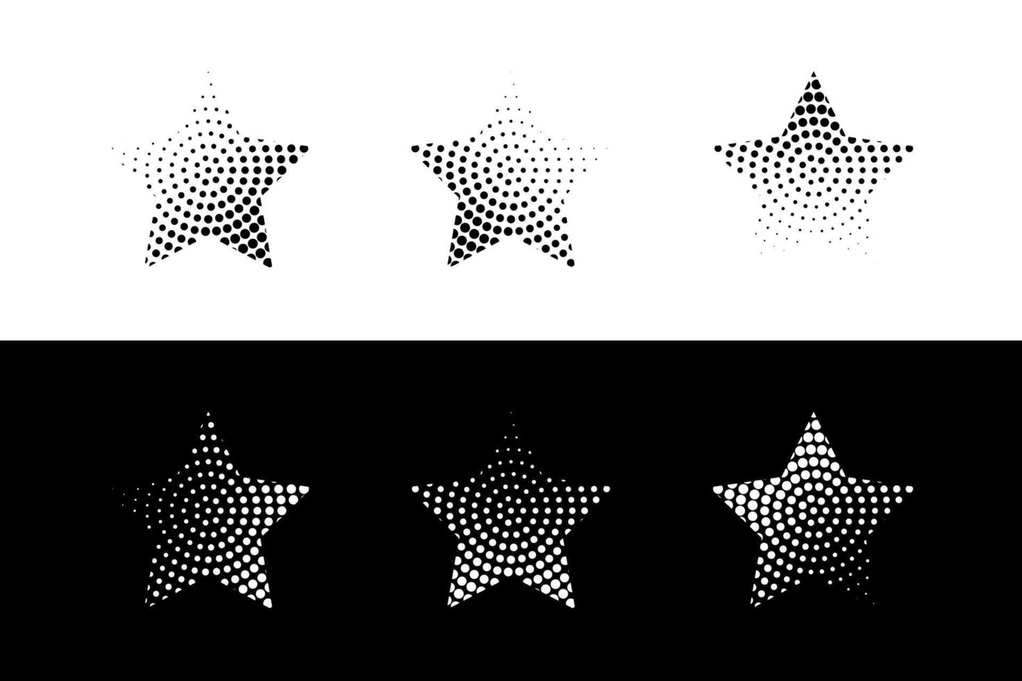 Halftone star on the dark and bright background.Eps 10 vector file.