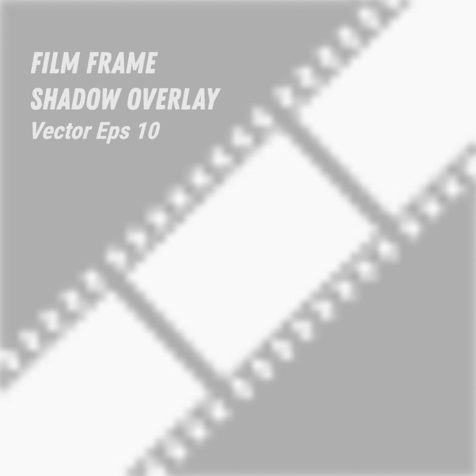 Webfilm shadow overlays for photo effects, mockups and design products vector