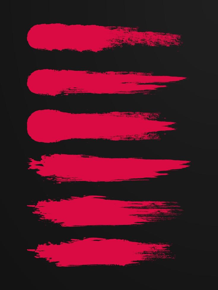 Brush strokes and Ink and Paint Splatters Vector Illustration
