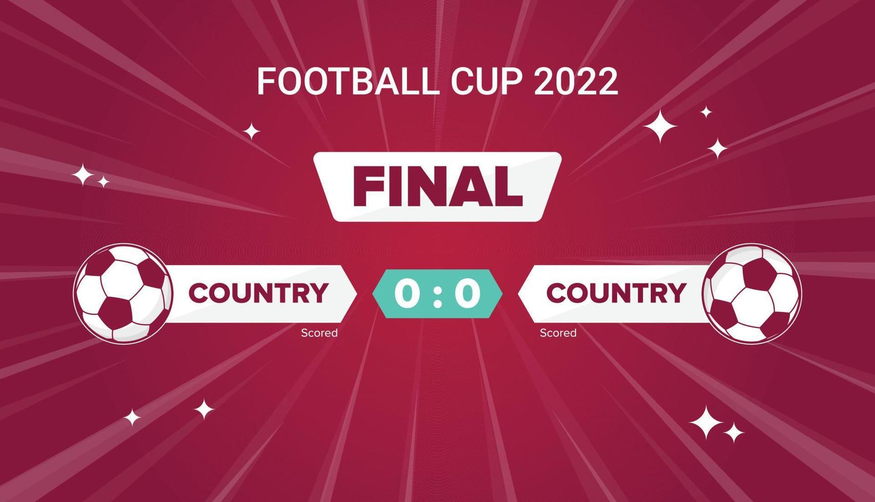 Football Cup Final Stage Flat Design vector