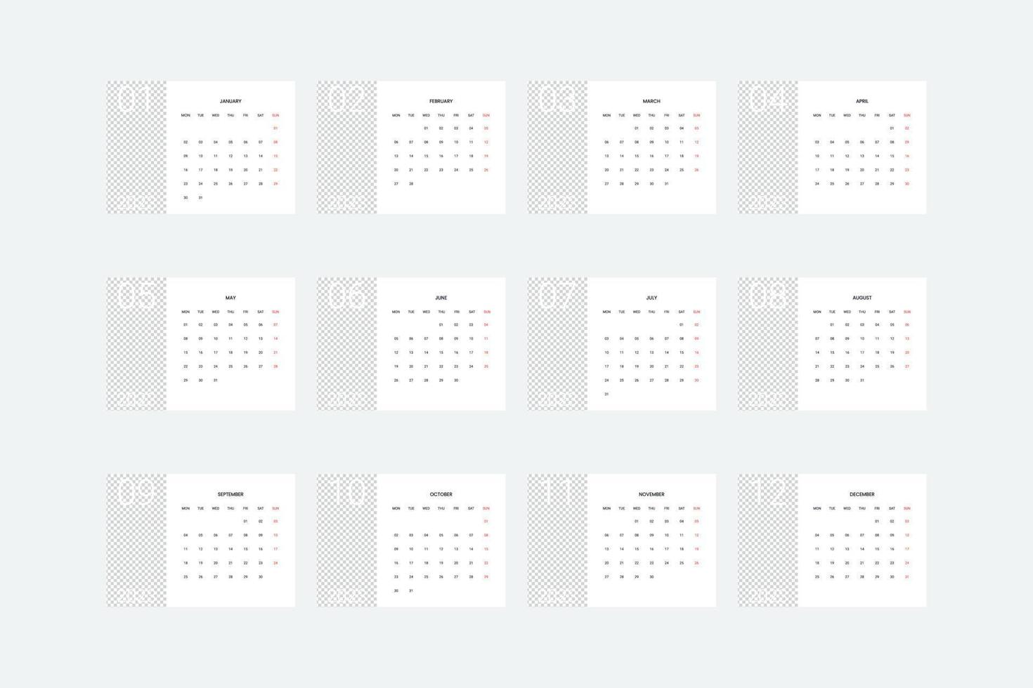 2023 Desk Calendar Design Template vector