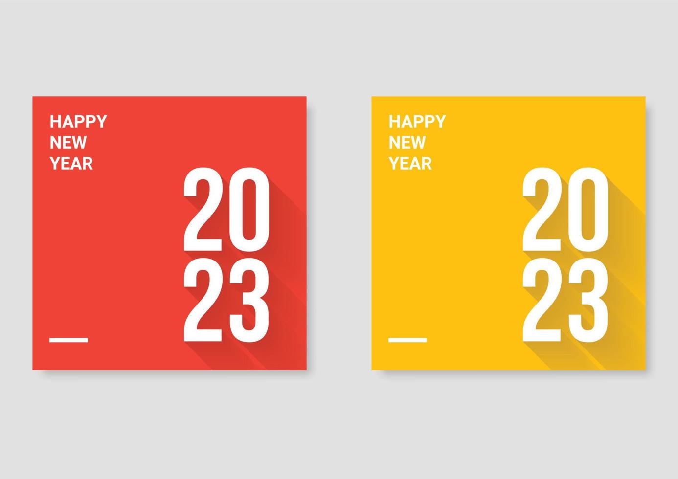 Happy New Year 2023 flat design template background vector