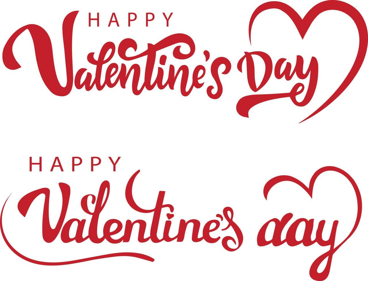 Lettering Happy Valentines Day banner. Valentines Day greeting