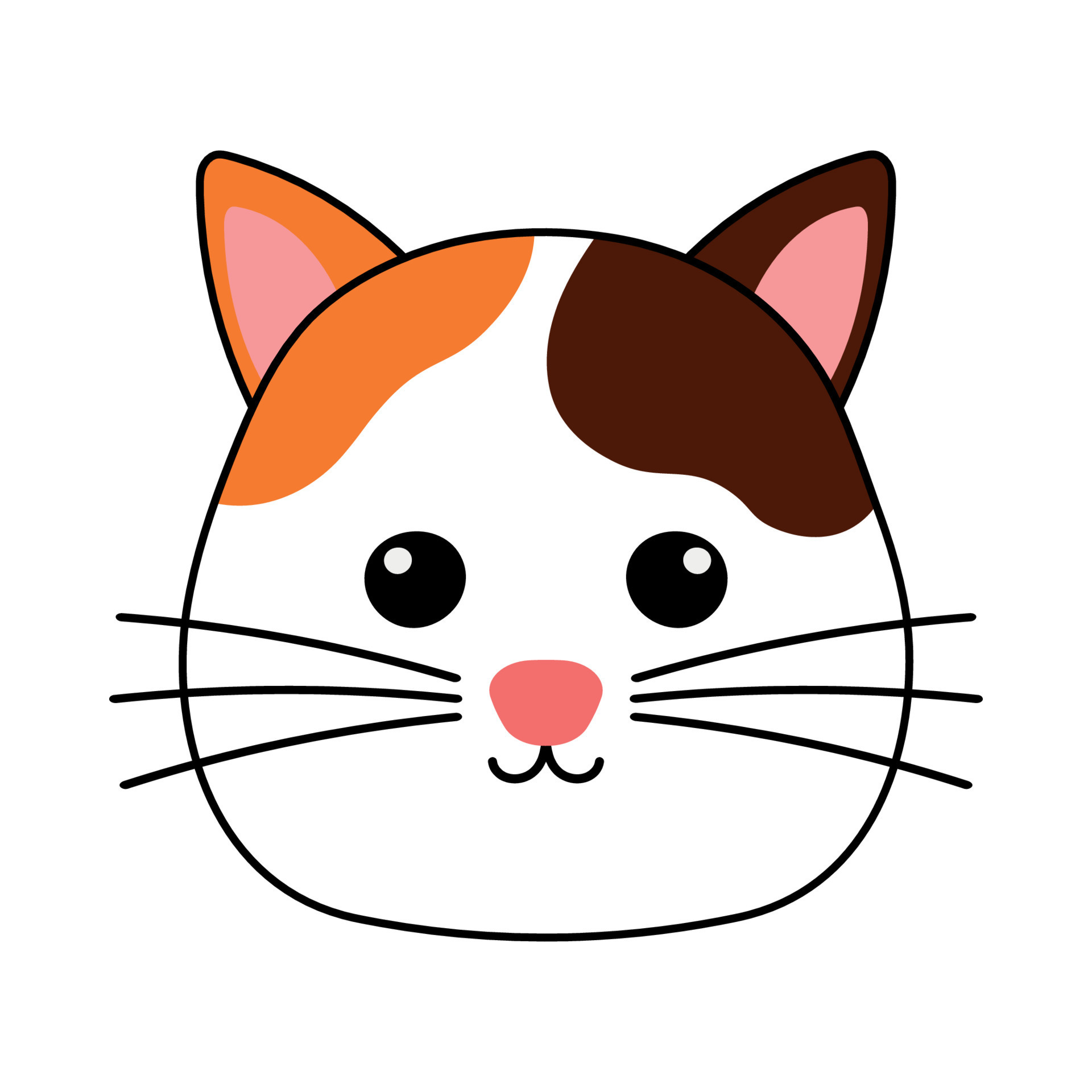 Cartoons, Cat, Rectangular, rounded, Cats, Animal, Animals, head, Cartoon  icon