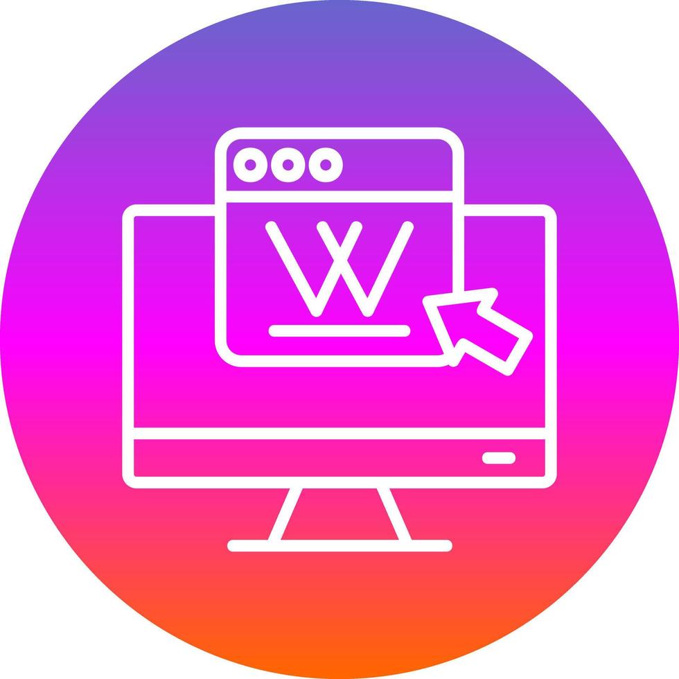 diseño de icono de vector de wikipedia