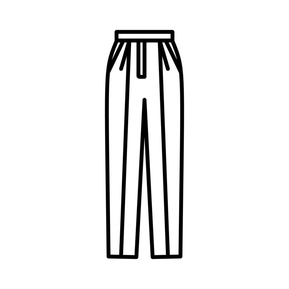 contorno, icono de pantalones de vector simple aislado sobre fondo blanco.