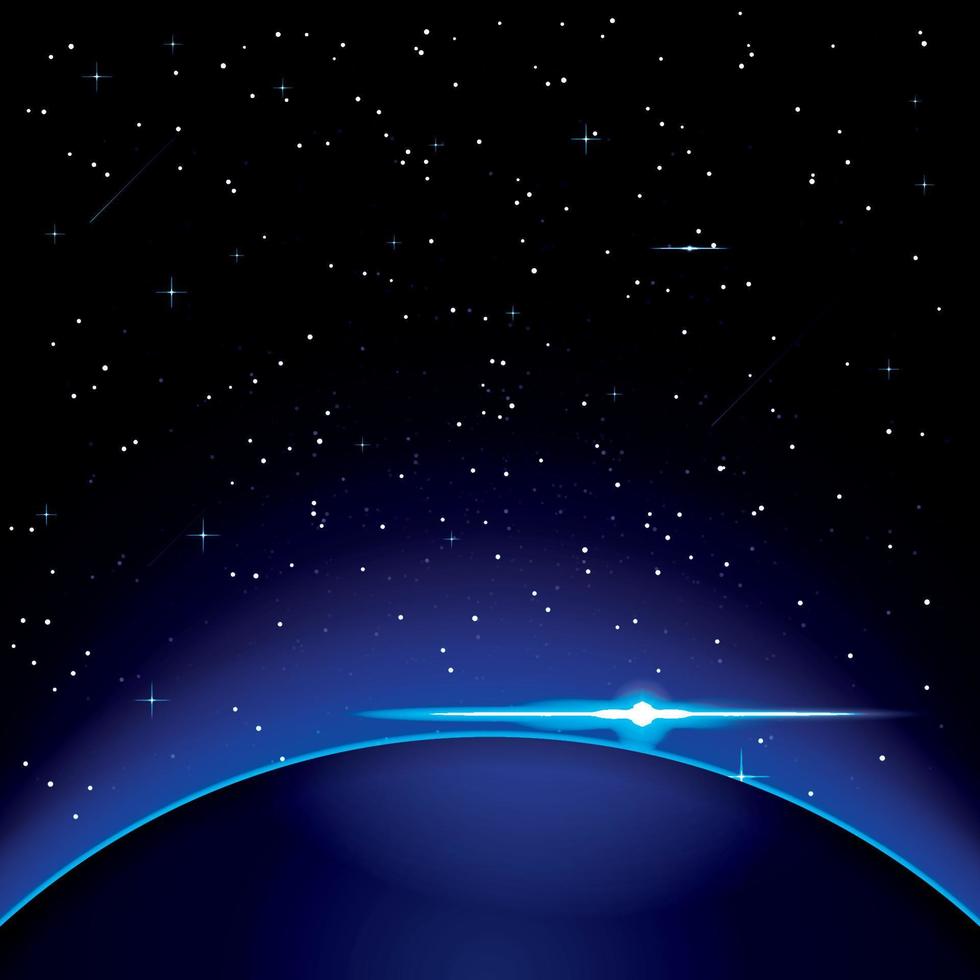 Earth with Stars. Space. vector