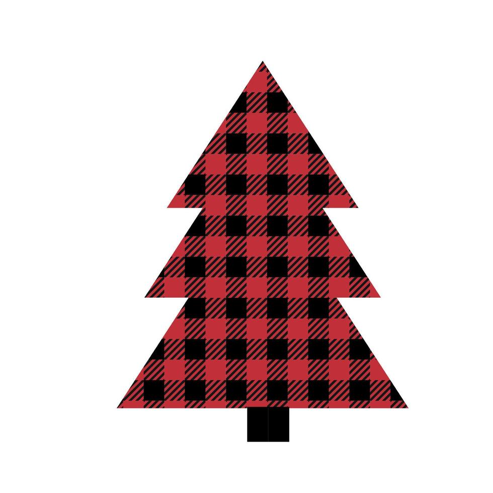 tree pattern at Buffalo Plaid. Festive background for design and print esp vector