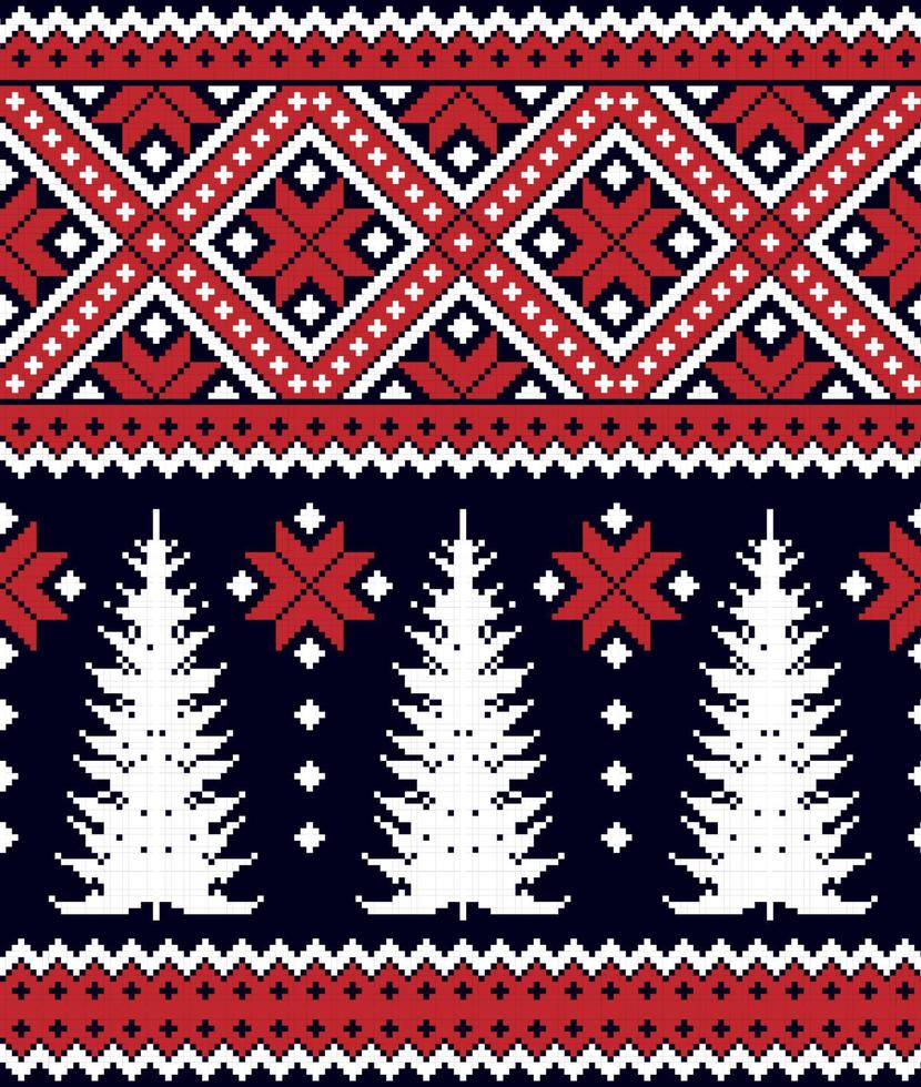 New Year's Christmas pattern pixel vector illustration eps