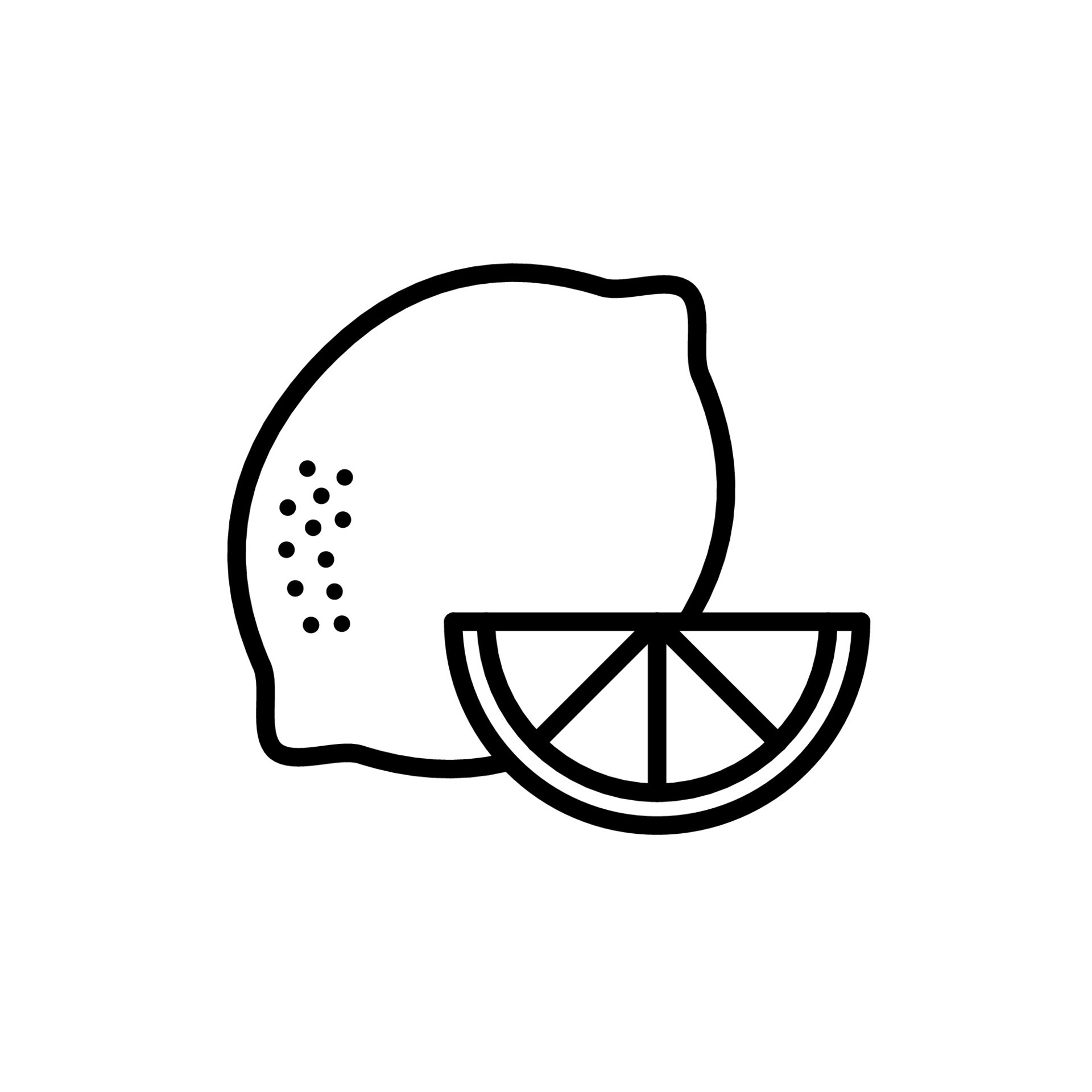 Outline, simple vector lemon icon isolated on white background. 16085697  Vector Art at Vecteezy