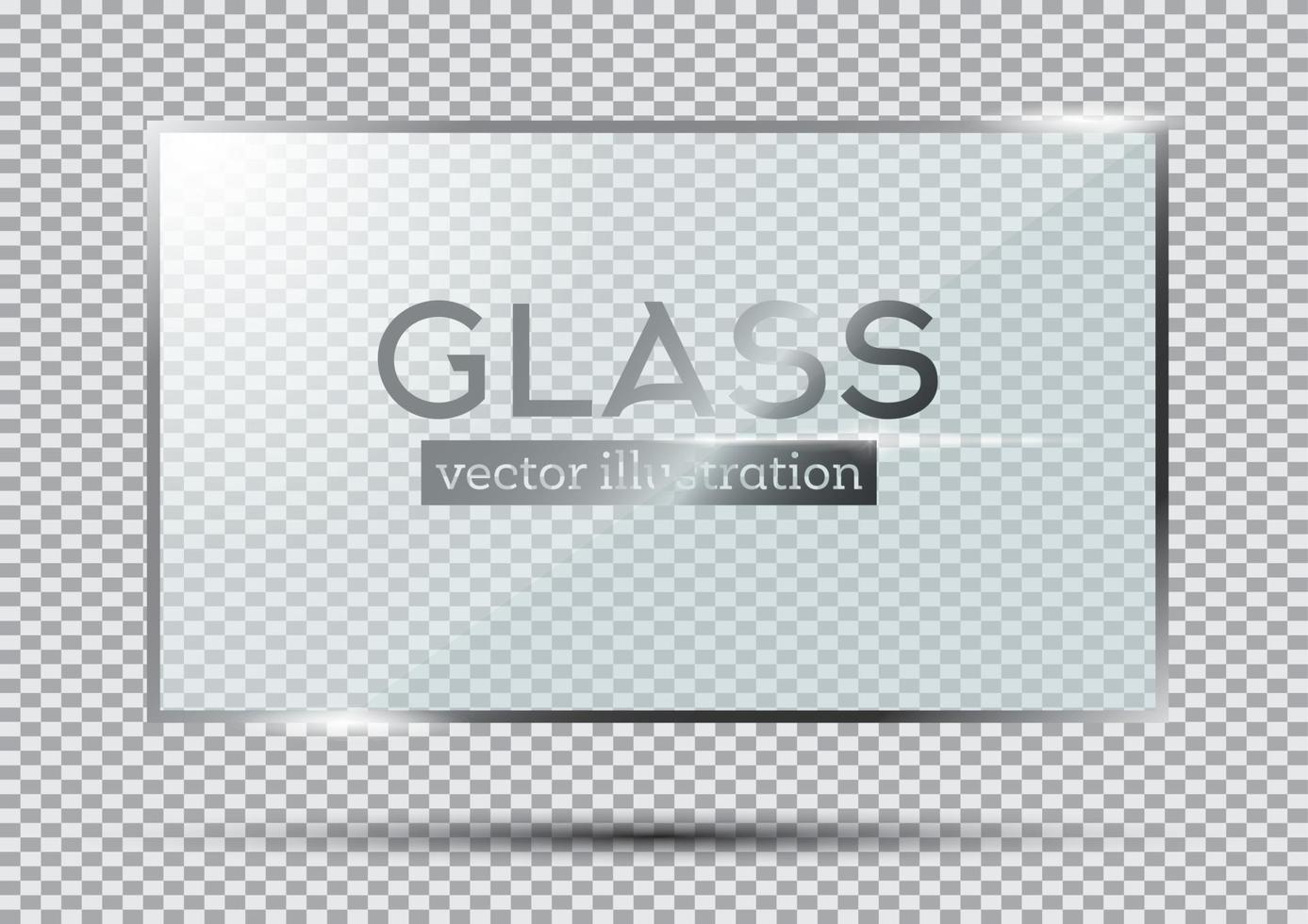 Glass Plate Isolated On Transparent Background. vector