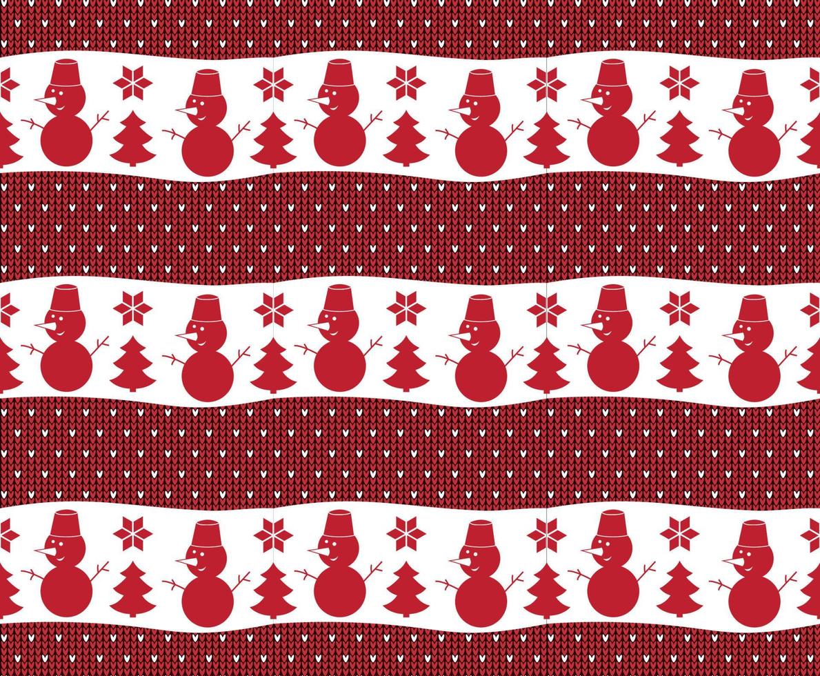 Knitted Christmas and New Year pattern esp 10 vector
