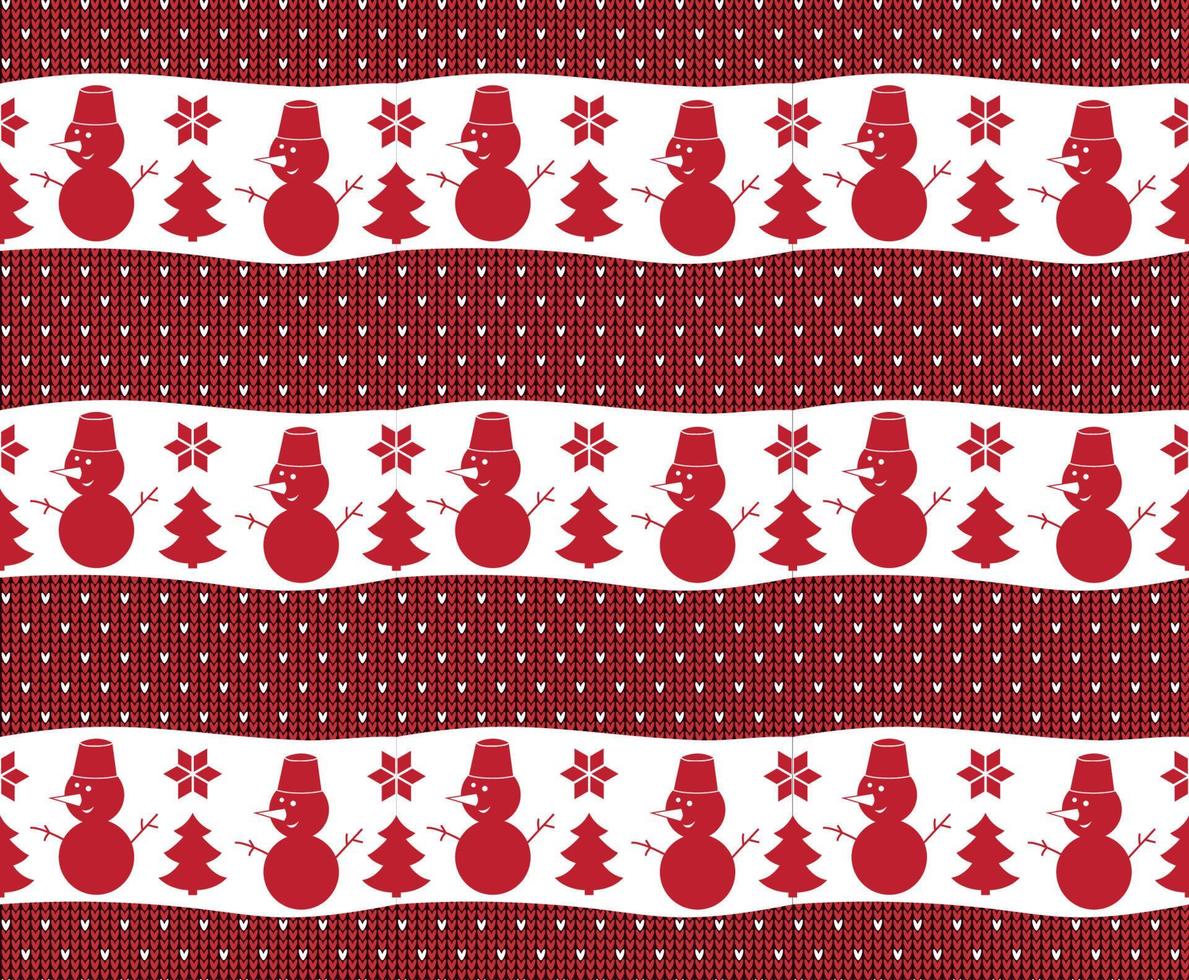 Knitted Christmas and New Year pattern esp 10 vector