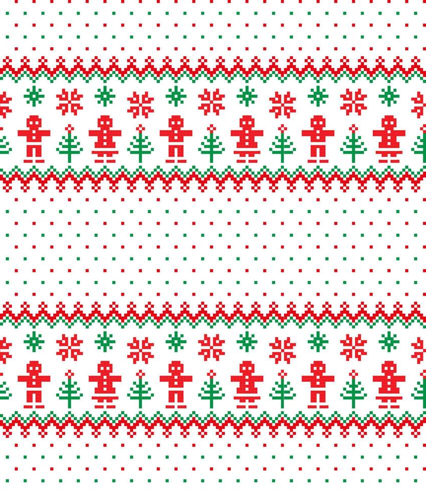 New Year s Christmas pattern pixel vector illustration eps